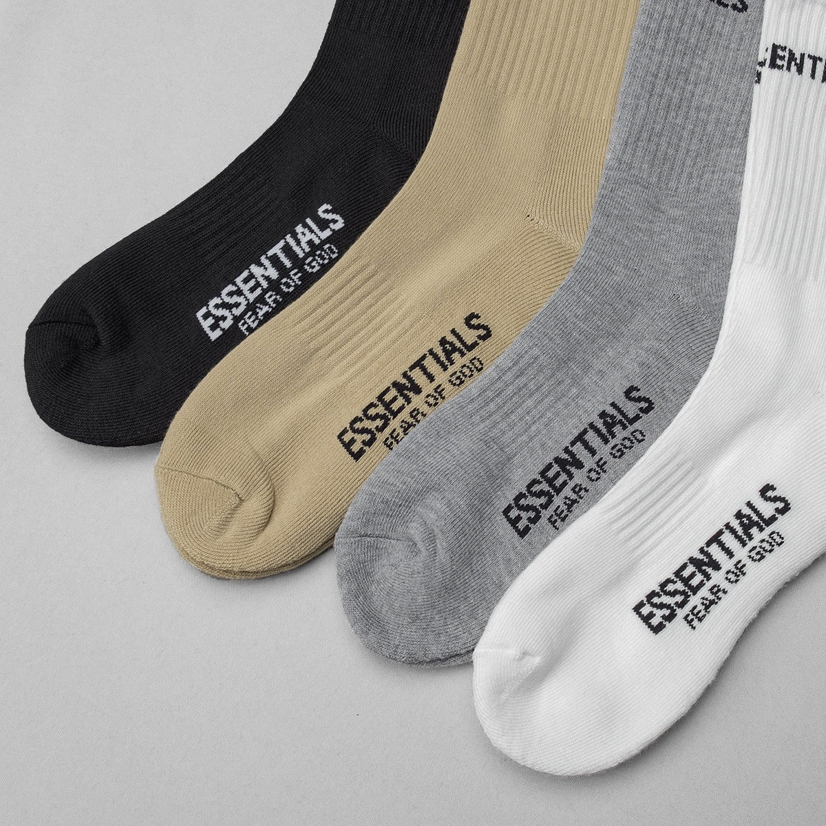 FEAR OF GOD Double line ESSENTIALS High Street FOG Letter Socks Versatile Four Seasons Sports Couple Socks