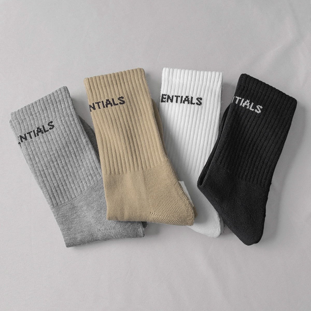 FEAR OF GOD Double line ESSENTIALS High Street FOG Letter Socks Versatile Four Seasons Sports Couple Socks