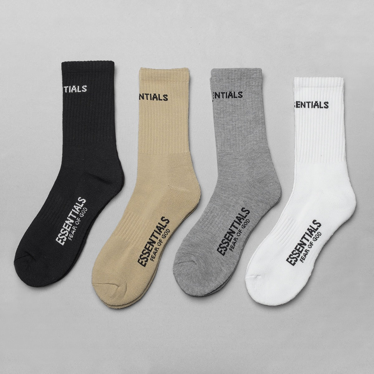 FEAR OF GOD Double line ESSENTIALS High Street FOG Letter Socks Versatile Four Seasons Sports Couple Socks